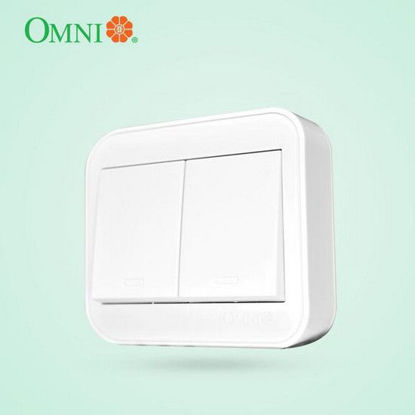 Picture of Omni WSS-202-PK Surface Mounted Convenience Wall Switch 2 Gang 10A