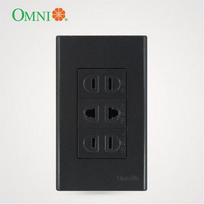 Picture of Omni GP3-WR-WU-WR Designer Series 2 Pcs. Regular Convenience Outlet & Universal Outlet In Gray Plate