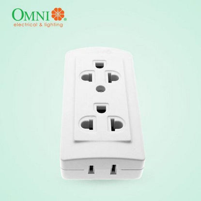 Picture of Omni WSG-002 Surface Convenience Outlet with Ground 10A 250V 2 Gang