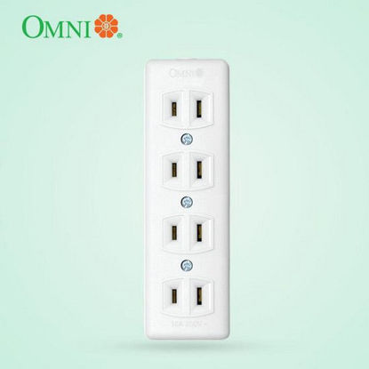 Picture of Omni STO-004 Spring Type Outlet 10A 250V 4 Gang
