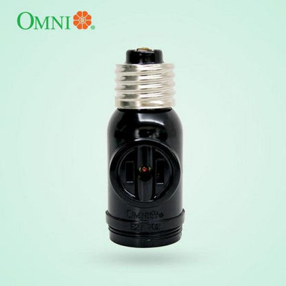 Picture of Omi E27-702 Keyless Current Tap Socket with 2 Flatpin Outlets 3A 250V