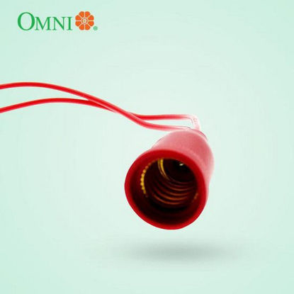 Picture of Omni E12-102-R-2 Pigtail Socket 2A 250V Red