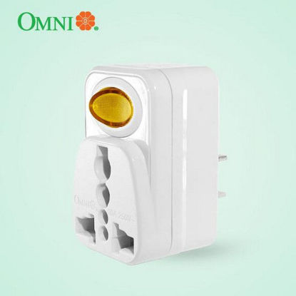 Picture of Omni WUS-102 Universal Adapter with Switch 6A 250V
