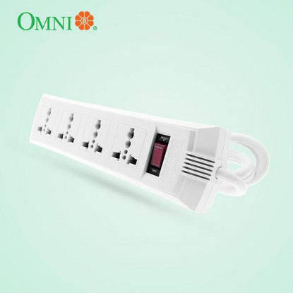 Picture of Omni Universal Outlet Extension Cord with Switch 1.83 Meter Cord Length 2500W 10A 250V 4 Gang