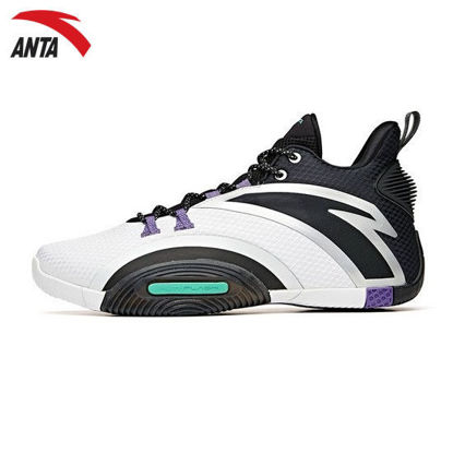 Picture of Anta UFO "Celestial body" 3.0 2021 Spring Basketball Shoes for Men - White/Purple/Green