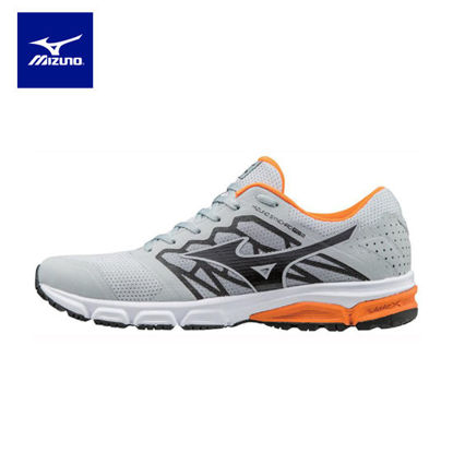 Picture of Mizuno Synchro MD 2 Gray Running Shoes  for Men -Black/Orange