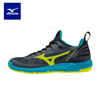 Picture of Mizuno Wave Luminous Volleyball Shoes for Unisex - Charcoal/Yellow