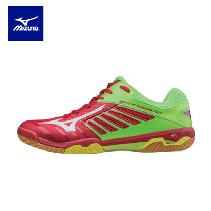 Picture of Mizuno Wave Fang RX2 Badminton Shoes  for Unisex - Red/White/Green