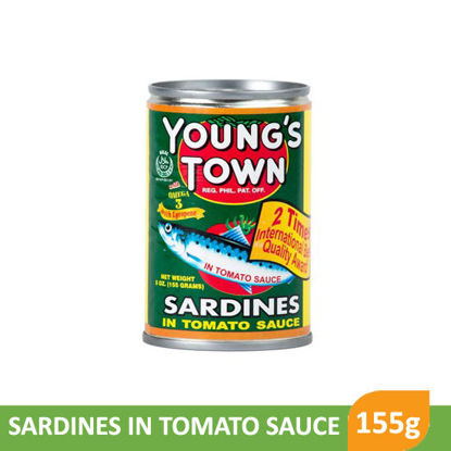 Picture of Youngs Town Sardines In Tomato Sauce Easy Open Can 155g -  092189    