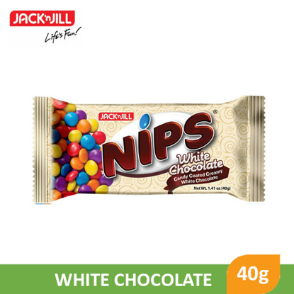 Picture of Jack N Jill Nips White Chocolate Snack Bag 40g - 73647