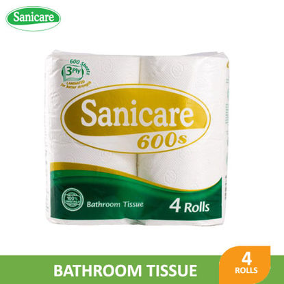 Picture of Sanicare Bathroom Tissue 4 Rolls 3Ply 600's - 005506