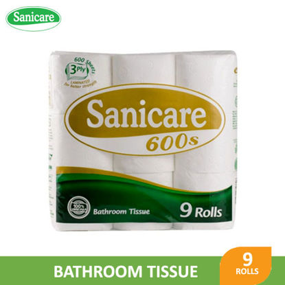 Picture of Sanicare Bathroom Tissue 3 Ply 9rolls 600s -  005507