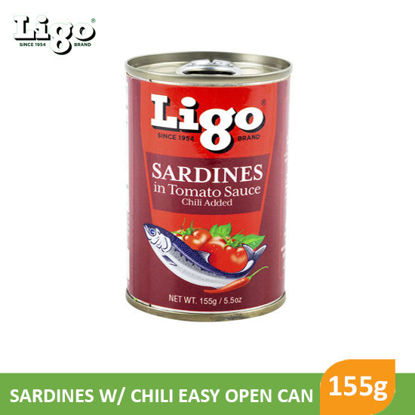 Picture of Ligo Sardines in Tomato Sauce w/ Chili (Easy Open Can) 155g -  077857