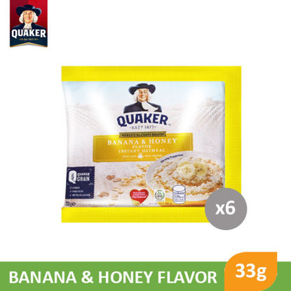 Picture of Quaker Banana & Honey Flavor Instant Oatmeal 6 Packs x 33g - 088718