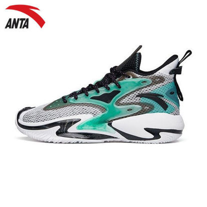 Picture of Anta Shock The Game Wave 3.0 Kids 2021 Summer High Basketball shoes - White/Green/Black