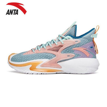 Picture of Anta Shock The Game 5 "Crazy Tide" 3.0 2021 Summer Basketball Shoes - Cyan/Pink/Green