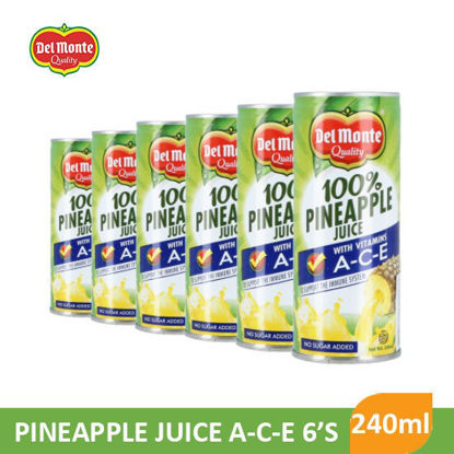 Picture of Del Monte Pineapple Juice With Vitamin A-C-E 240ml x 6's - 91907