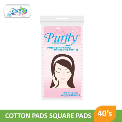 Picture of Purity Cotton Pads 40 Square Pads - 055494