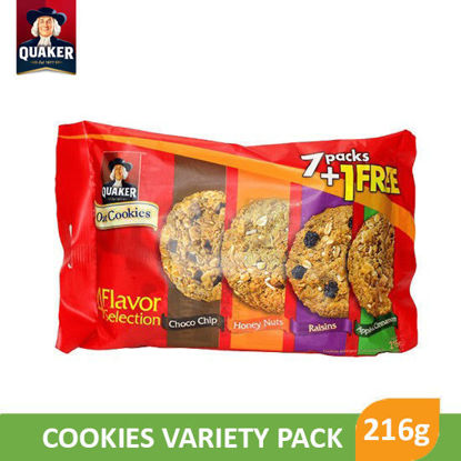 Picture of Quaker Oat Cookies Variety Pack 7 + 1 Pack 216g - 068929