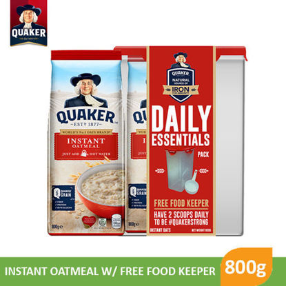 Picture of Quaker Instant Oatmeal 800g With Free Food Keeper - 094691