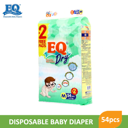 Picture of EQ Jumbo Tape Diaper Pack Medium 54s - 083586