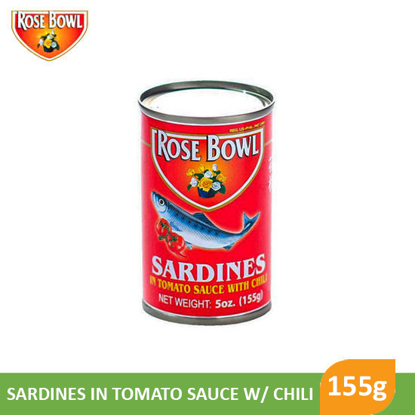 Picture of Rose Bowl Sardines In Tomato Sauce with Chili 155g  -  011124