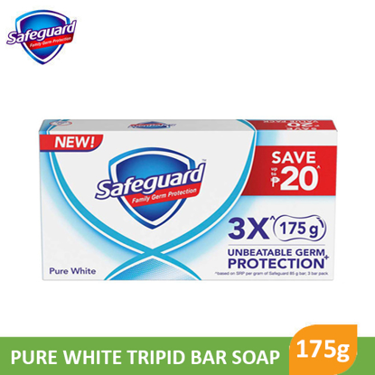 Picture of Safeguard Pure White Tripid Bar Soap (175g) 3pcs - 082457