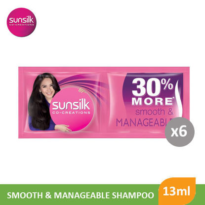 Picture of Sunsilk Shampoo Smooth & Manageable 13ml Sachet 6s -  064016