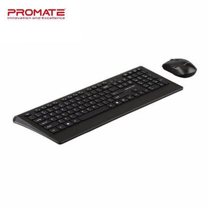 Picture of Promate  Procombo 4 Ultra-Slim Ergonomic Wireless Keyboard & Mouse Black