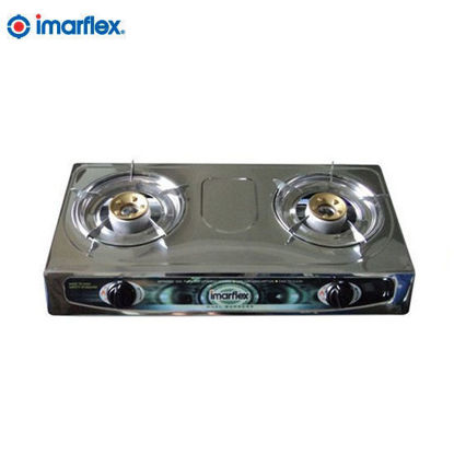 Picture of Imarflex IG-299S Gas Stove Double Burner Stainless Body