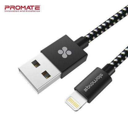 Picture of Promate LinkMate-LTF Premium Metallic Charge and Sync Cable with Lightning Connector