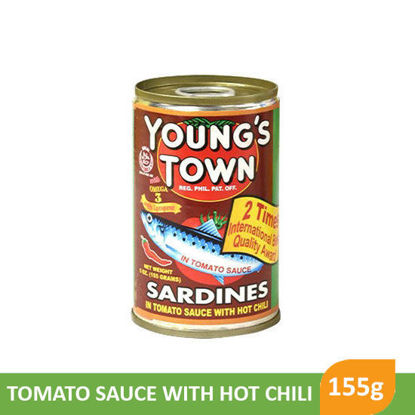 Picture of Youngs Town Sardines In Tomato Sauce With Chili Easy Open Can 155g -  092190
