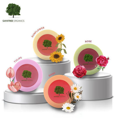 Picture of Gayatree Organics Lip & Cheek Cream Flower Collection 4 Shades