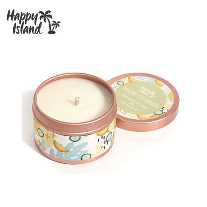 Picture of Happy Island Melon Cucumber Scented Soy Candle  2oz