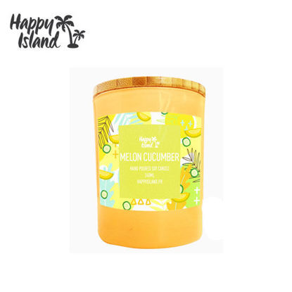 Picture of Happy Island Melon Cucumber Scented Soy Candle 8oz