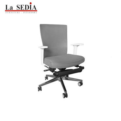 Picture of La Sedia NC-605WHTGRAY Reclining Office Chair