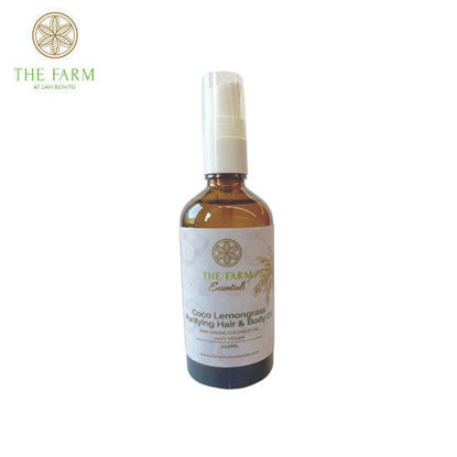 Picture of The Farm at San Benito Coco Lemongrass Purifying Hair & Body Oil - 100ml
