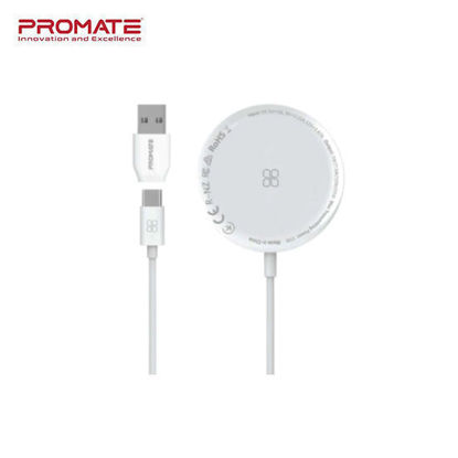 Picture of Promate Ultra-Fast Magnetic Wireless Charger 15W White