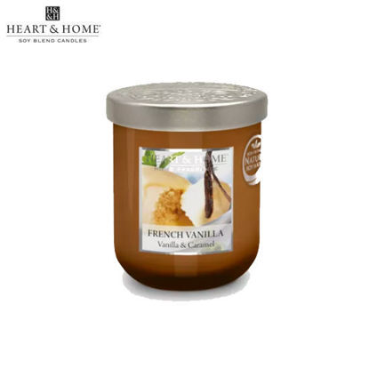 Picture of H&H French Vanilla Elegant Fragrance Scented Soy Candle Jar Small 115g