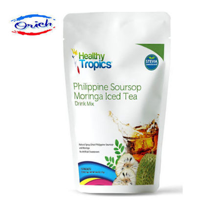 Picture of Healthy Tropics Philippine Soursop Moringa Iced Tea Drink Mix 15s