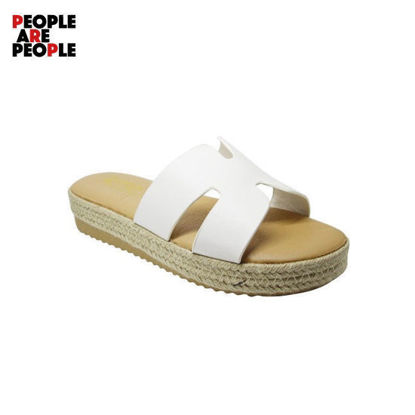 Picture of People Are People Summer Rattan Slip-Ons White